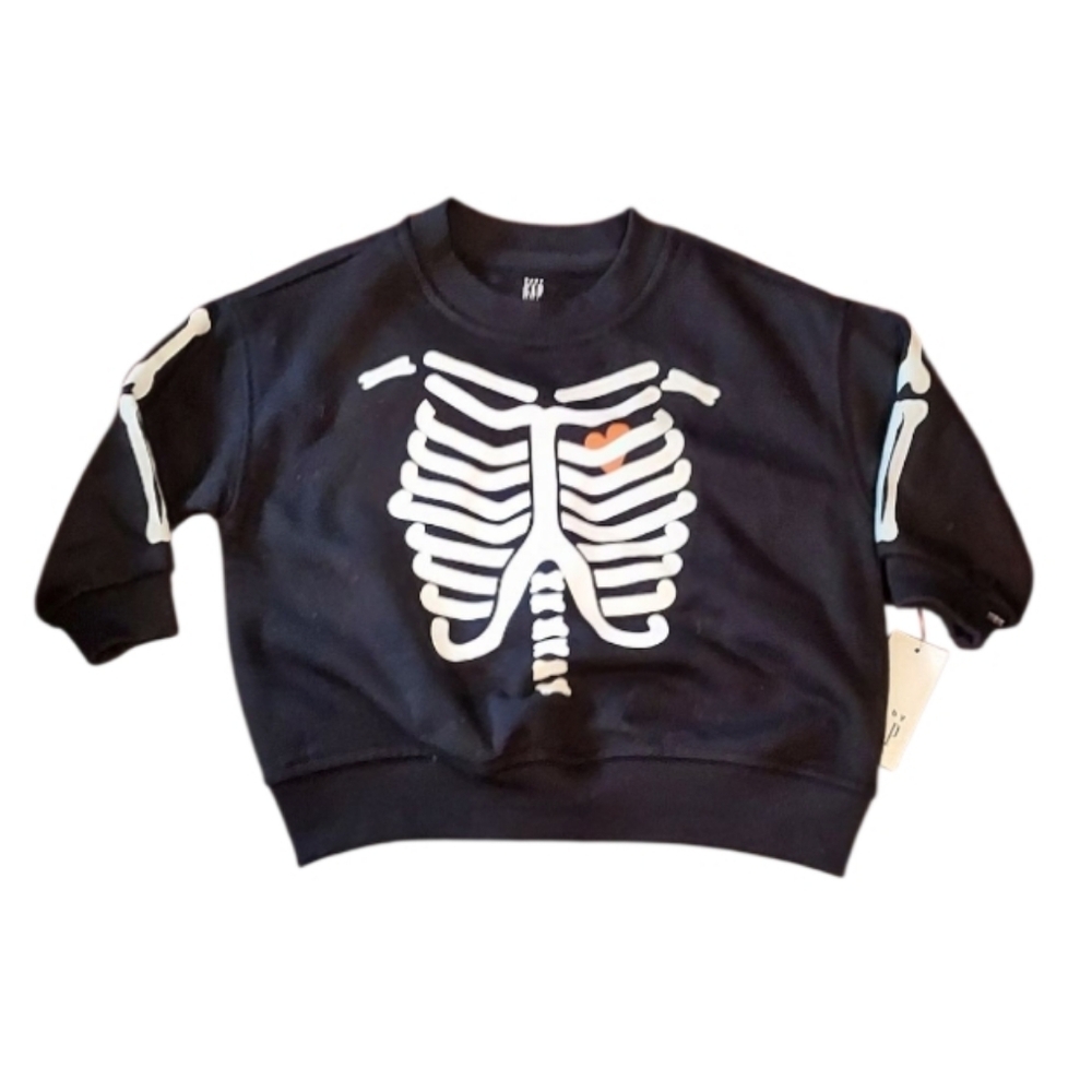 Baby GAP Halloween Skeleton Sweatshirt -sz 12-18 Months